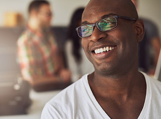 Man with gorgeous smile after smile makeover