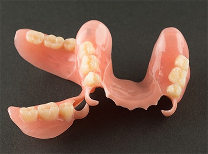 Upper and lower partial dentures
