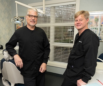 Dentists in dental treatment room
