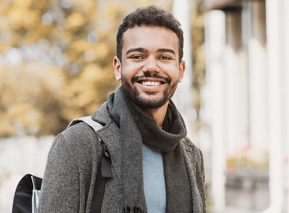 Man sharing healthy smile after restorative dentistry