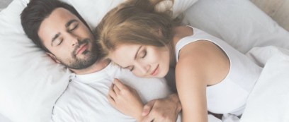 Man and woman sleeping soundly thanks to sleep apnea therapy