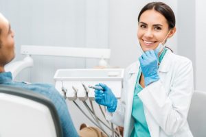 dentist in Rocky Mount smiling toward the camera 