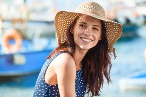smiling woman on boat 